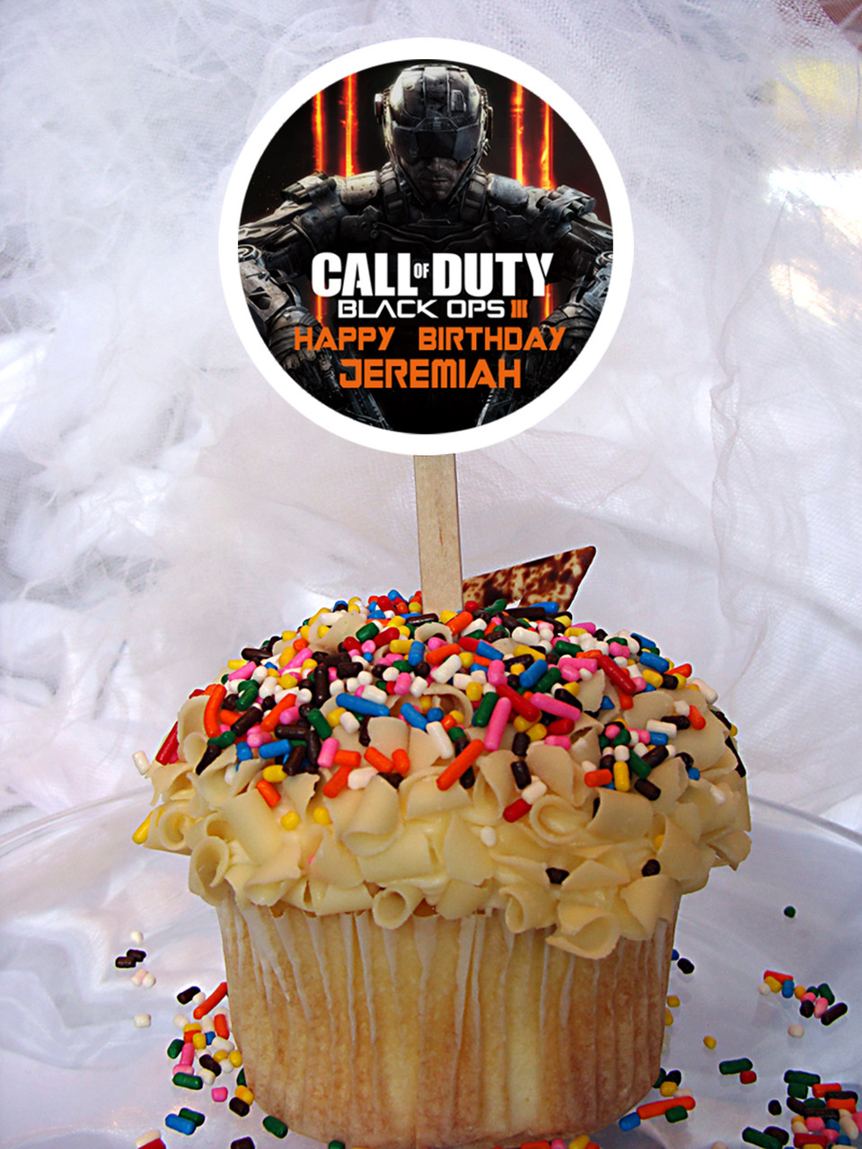Call of Duty Black Ops 3 Personalized Cupcake Toppers