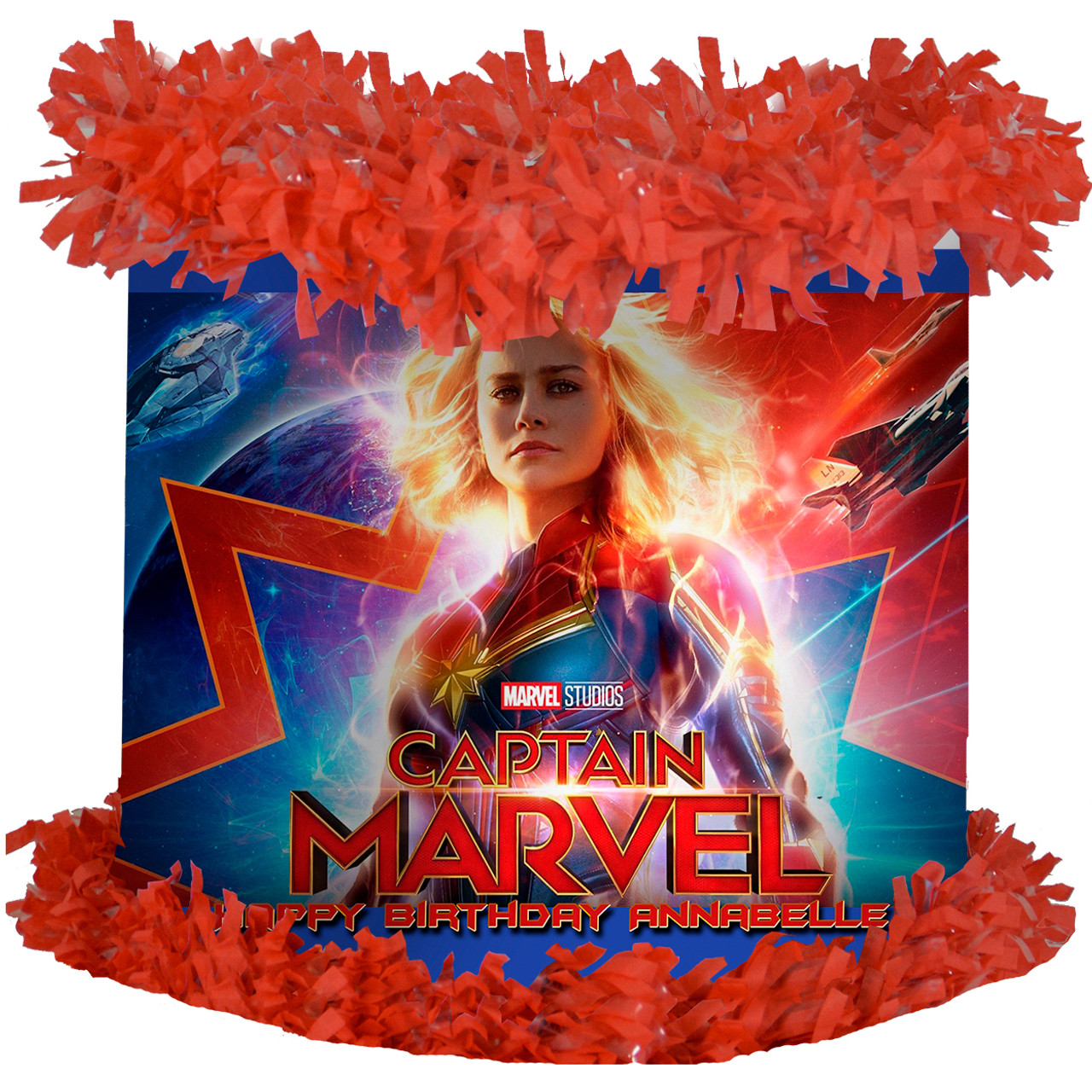 Captain Marvel Personalized Pinata 