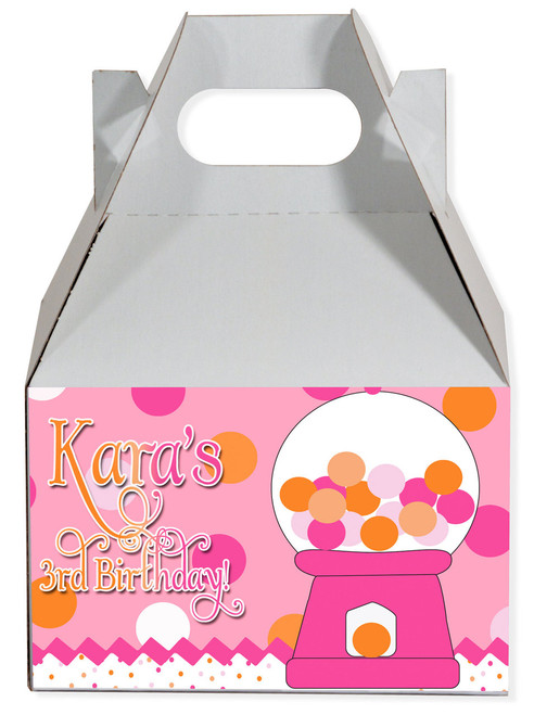 Gumball party favor box