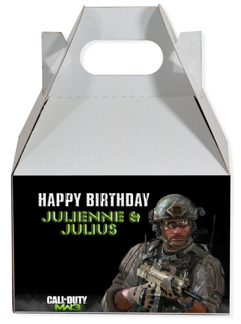 Call of Duty party favor box Call of Duty party favor box