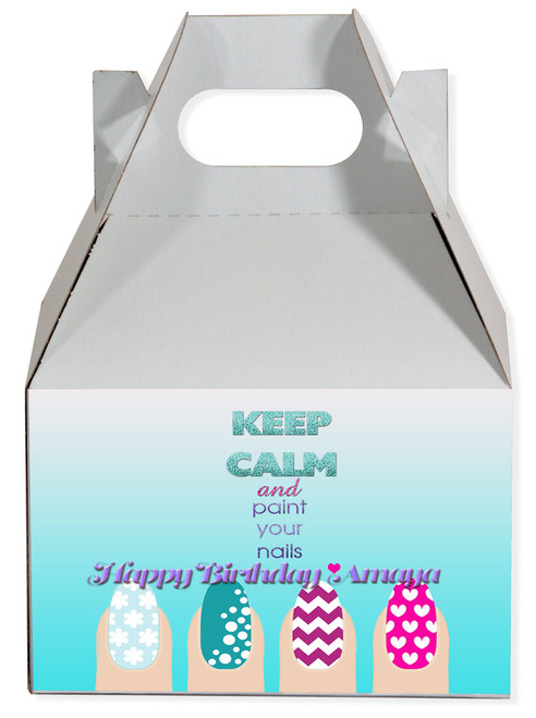 Nail polish party favor box