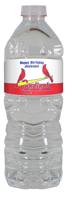 Cardinals personalized water bottle labels