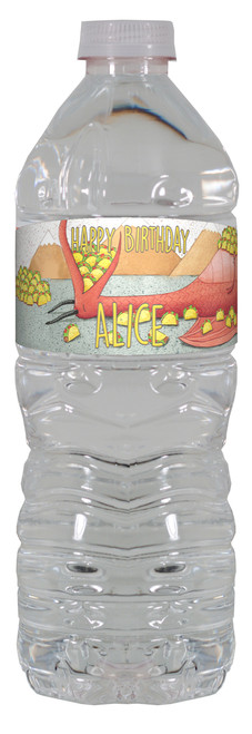 Dragons Love Tacos personalized water bottle labels