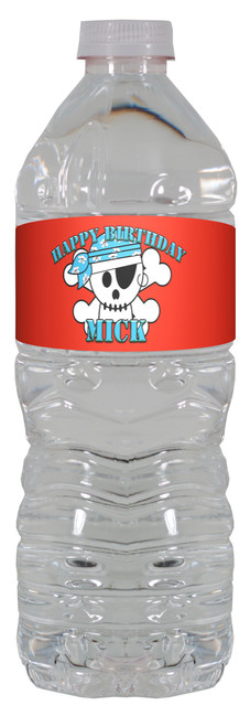 Skull personalized water bottle labels