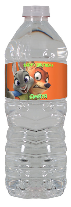 Zootopia water bottle labels Zootopia water bottle labels