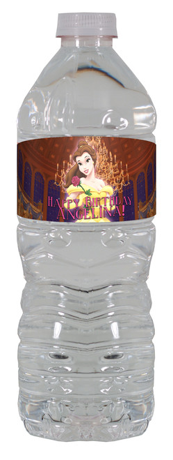 Belle Beauty and the Beast water bottle labels