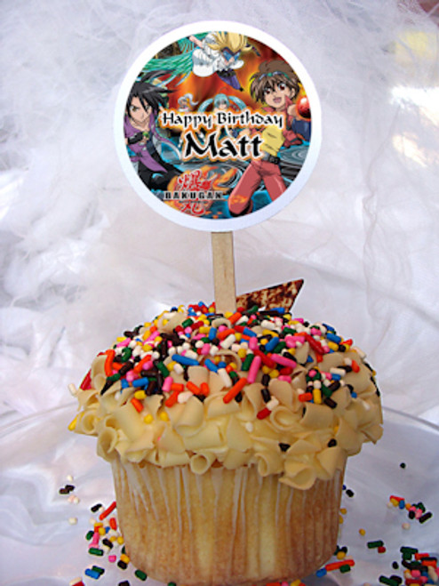 Bakugan Personalized Cupcake Toppers
