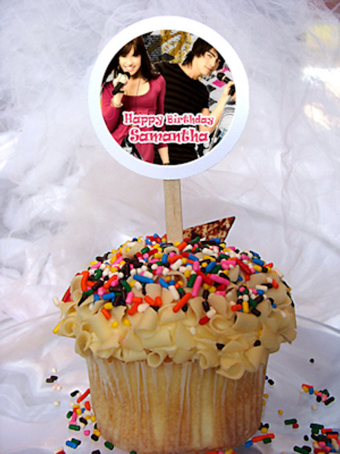 Camp Rock Personalized Cupcake Toppers