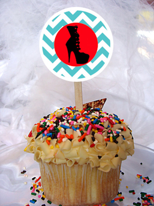 Fashion Boot Personalized Cupcake Toppers