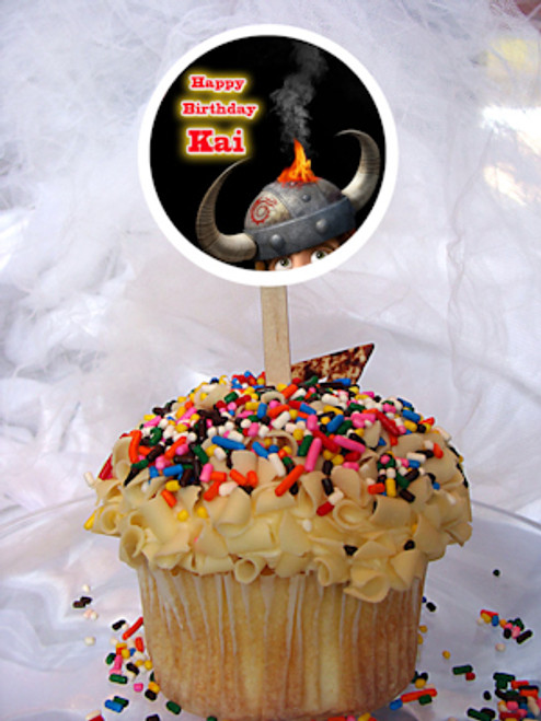 How to train a dragon Personalized Cupcake Toppers