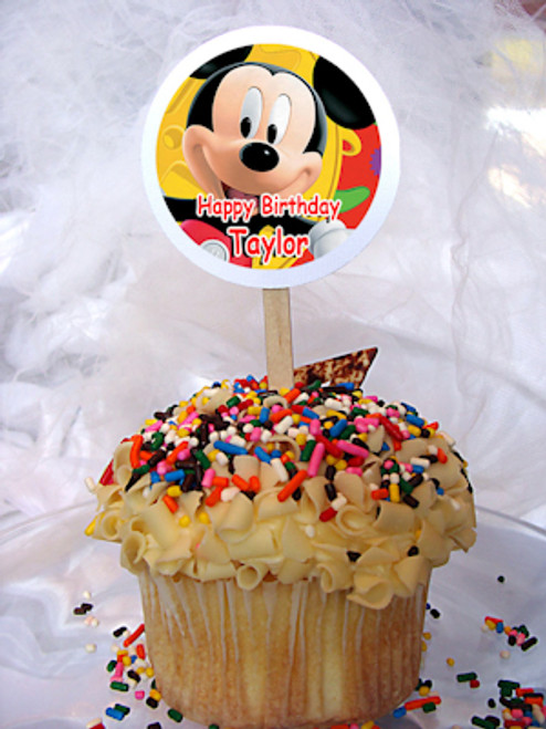 Mickey Mouse Personalized Cupcake Toppers