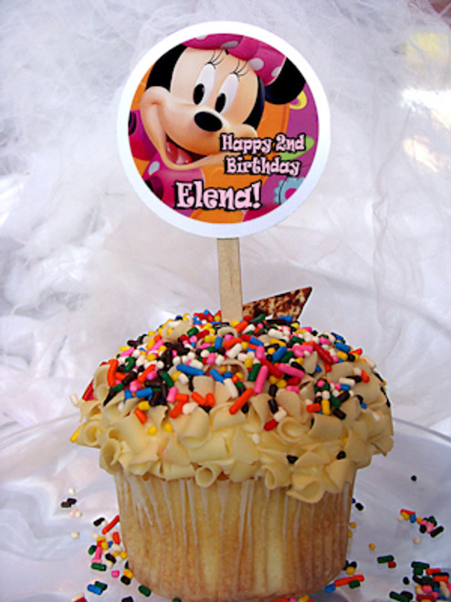 Minnie Mouse Personalized Cupcake Toppers Minnie Mouse Personalized Cupcake Toppers