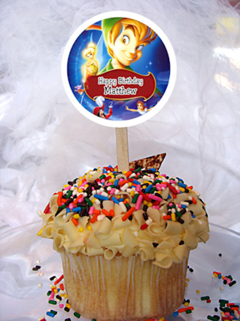 Peter Pan Personalized Cupcake Toppers Peter Pan Personalized Cupcake Toppers