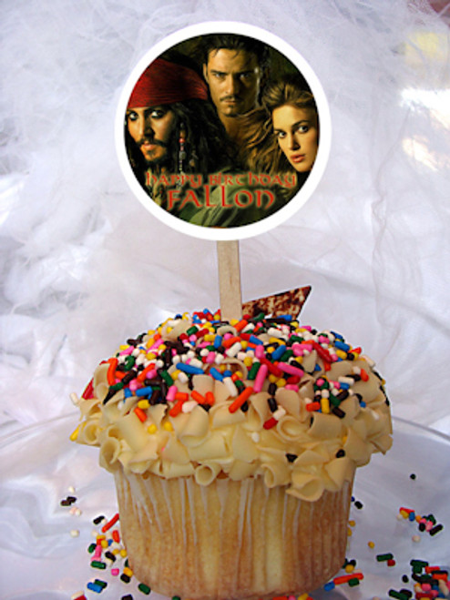 Pirates Personalized Cupcake Toppers