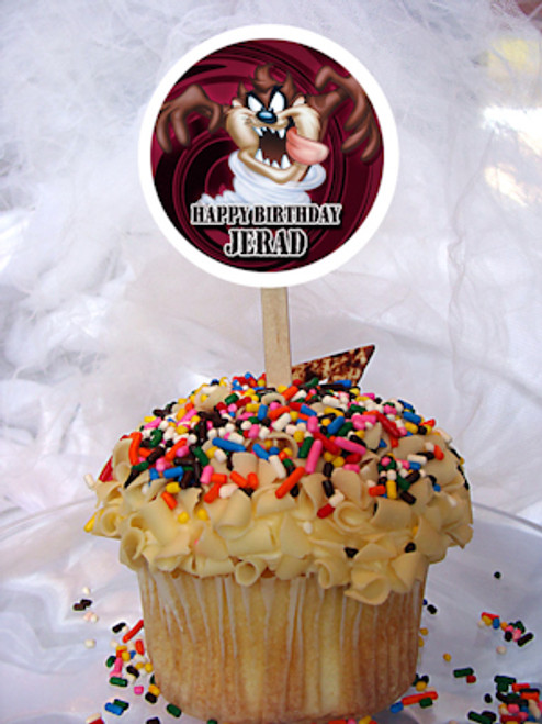 Taz Personalized Cupcake Toppers