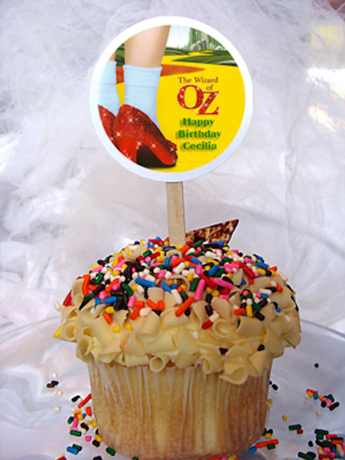Wizard of Oz Personalized Cupcake Toppers