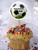 Soccer cupcake topper