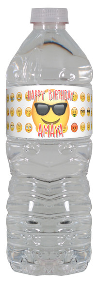 Emoji personalized water bottle labels – worldofpinatas.com