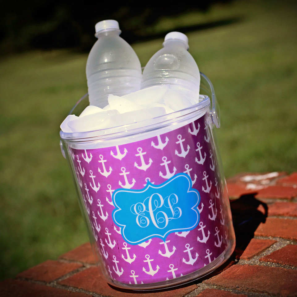 acrylic ice bucket personalized
