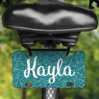 Glitter Design Personalized Bike Tag Glitter Design Personalized Bike Tag