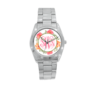 Flower Border Monogram Watch Flower Border Monogram Watch