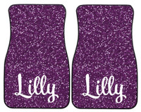 Glitter Design Car Mats For Front (Set of 2) Glitter Design Car Mats For Front (Set of 2)