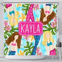 Preppy Collection Personalized Shower Curtain Preppy Collection Personalized Shower Curtain