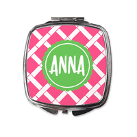 Bamboo Pattern Personalized Compact Mirror