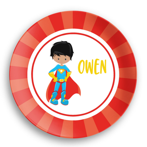 Superhero Boy Design Dinner Plate