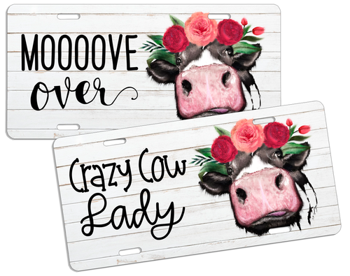 Funny Cow Design Car Tag 