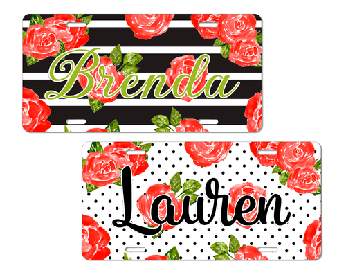 Roses Collection Personalized Car Tag License Plate