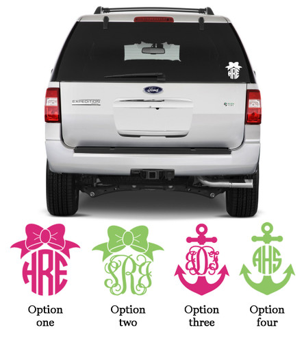 Monogram Vinyl Car Decal