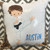 Personalized Karate Boy Design Flip Sequin Pillow