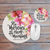 His Mercies are New Every Floral Round Mousepad & Coaster Gift Desk Set