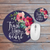 Trust in the Lord with All Your Heart Floral Round Mousepad & Coaster Gift Desk Set