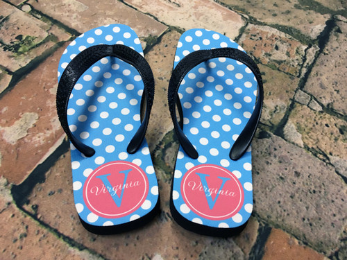 monogram flip flops