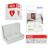 Philips AED Awareness Sign and Wall Mount Bundle - Red