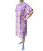 Front View of Pink Floral Ladies Hospital Gown