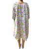 Butterfly Design 100% Cotton Women's Patient Gown with Shoulder Snaps and IV Pocket Back View