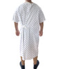 100712 Twill White Hospital Gown Unisex on Male Model 5 foot 10 Back View