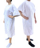 100712 Twill White Hospital Gown Unisex Male and Female Model