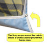 Adult Bib Snaps Crumb Catcher with Waterproof Back Barrier (each)