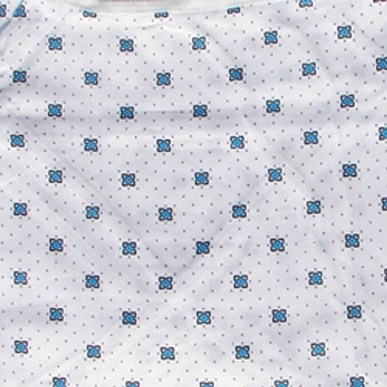 White Twill Angle Tie Back Hospital Gown