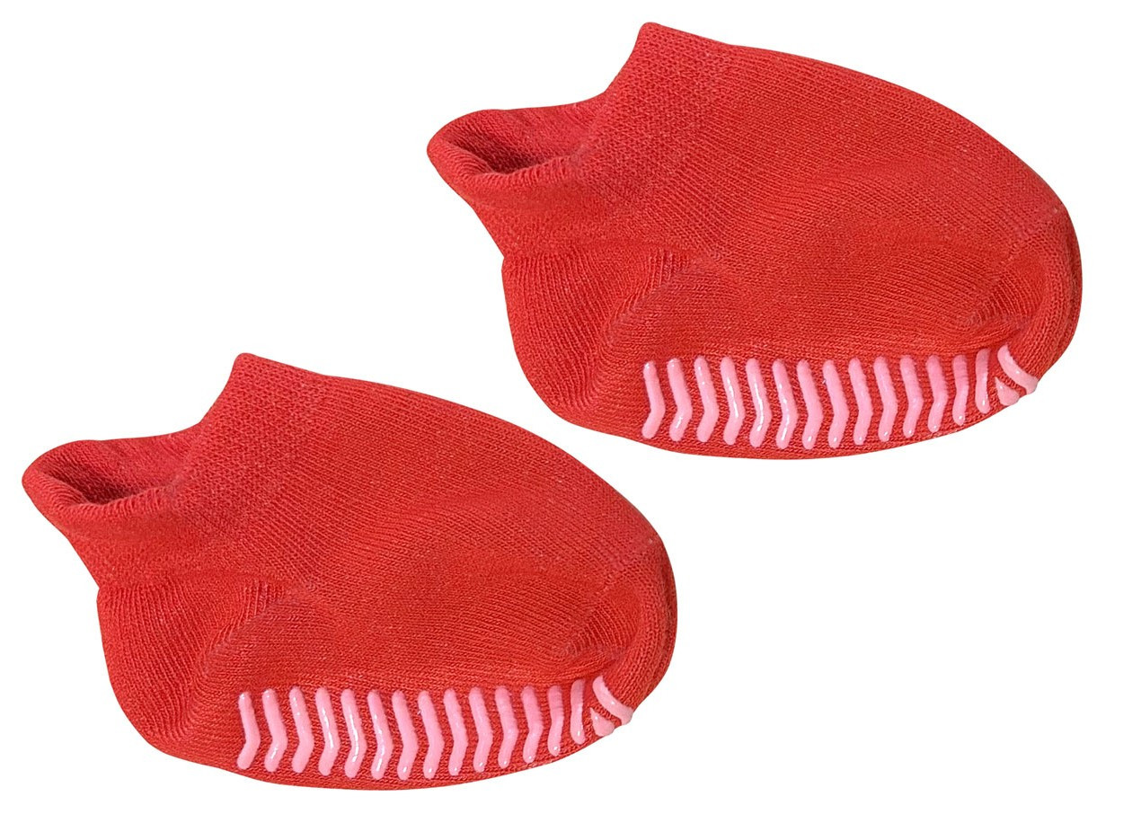 Non Slip Gripper Socks for Infants in Red
