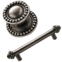 Aged Pewter Beaded Knob With Backplate-DEV