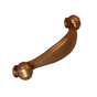Brushed Bronze Crescent Pull 4" center pull-DEV