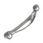 Polished Nickel Crescent Pull 8" center pull-DEV