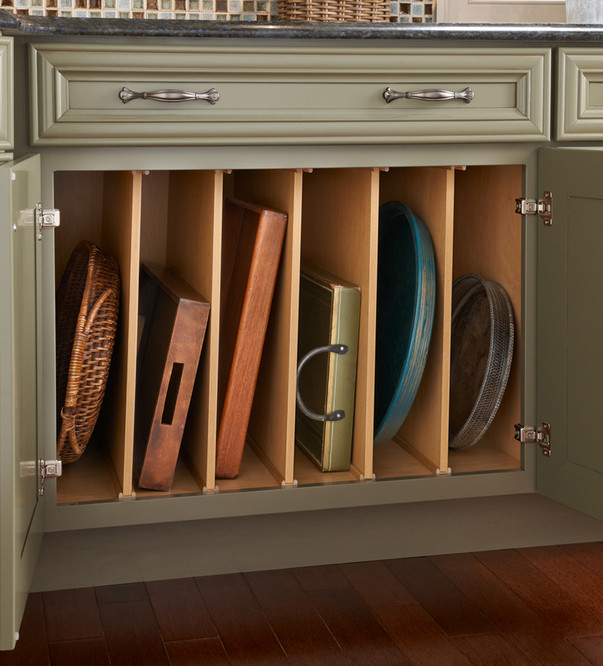 KraftMaid Wooden Vertical Cabinet Tray Divider Organizer