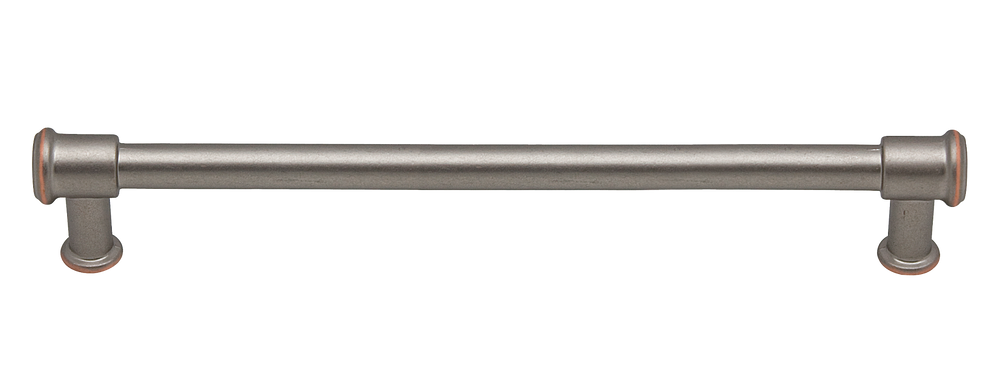 KraftMaid Decorative Hardware Galileo Collection - Antique Pewter and Copper Pull 8 in