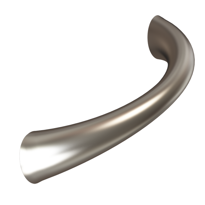 Satin Nickel Tapered Bow Pull-DEV